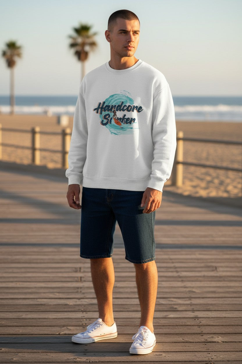 Men White Heavy Blend™ Crewneck Sweatshirt