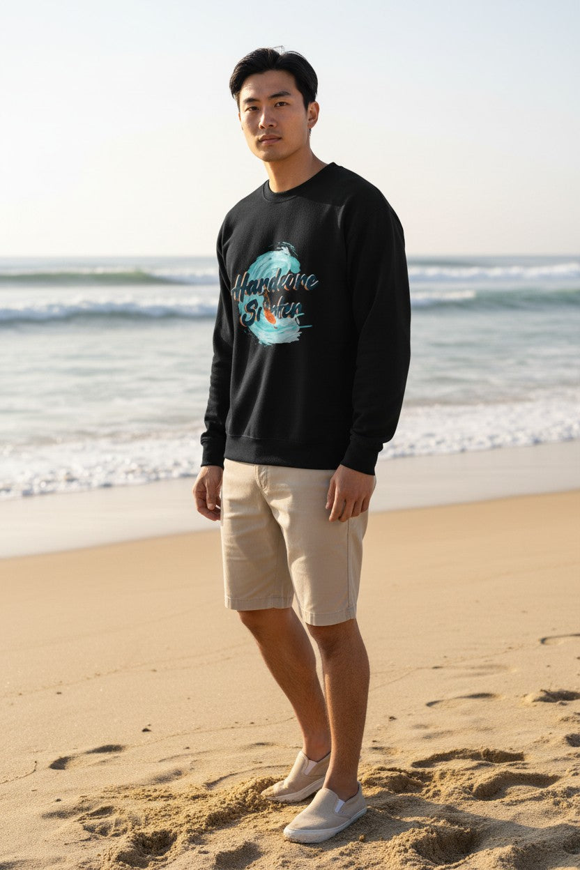 Men Black Heavy Blend™ Crewneck Sweatshirt
