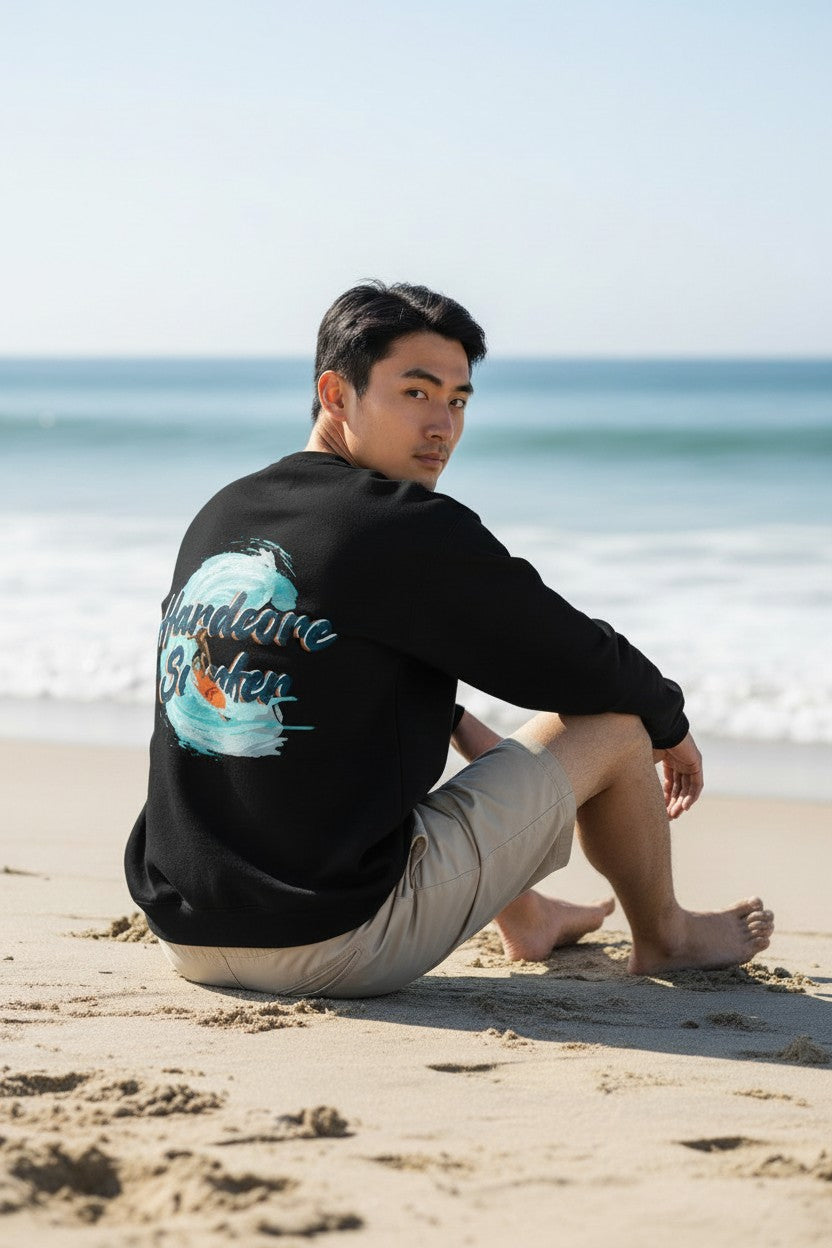 Men Black Heavy Blend™ Crewneck Sweatshirt