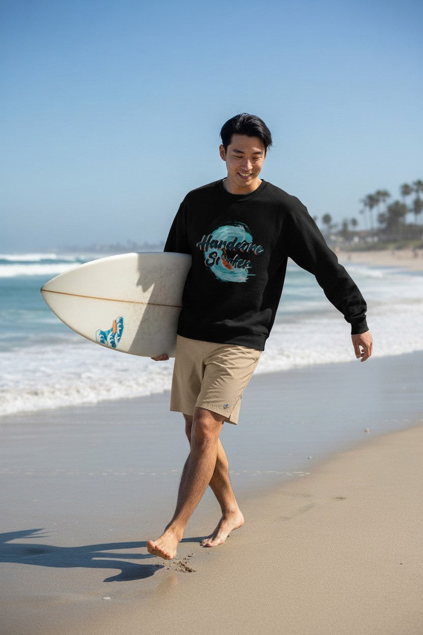 Men Black Heavy Blend™ Crewneck Sweatshirt